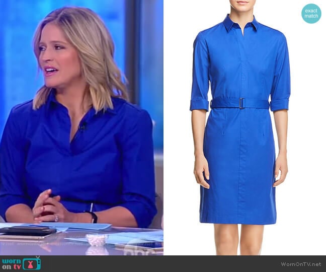 Dashiri Belted Shirt Dress by Boss worn by Sara Haines on The View