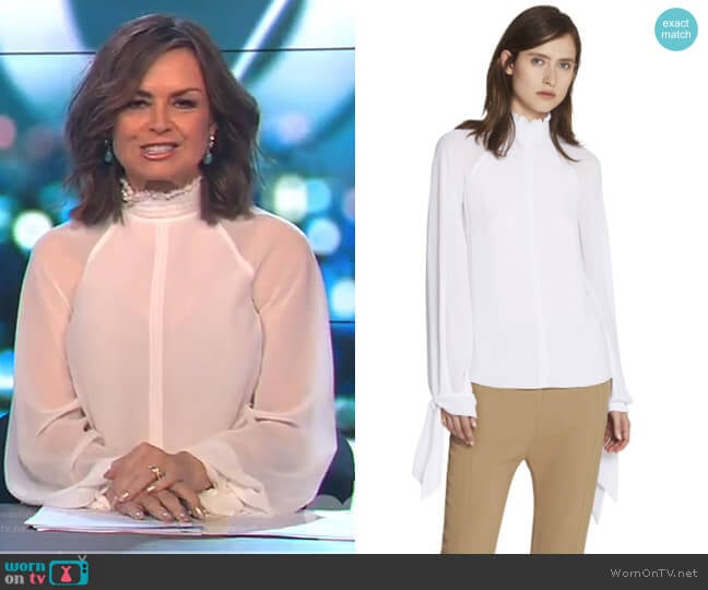 Noelle Shirred Top by Camilla and Marc worn by Lisa Wilkinson on The Project