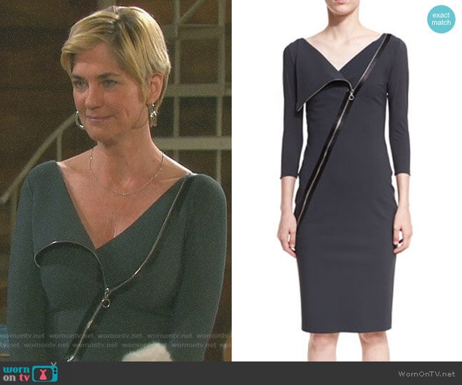 'Dianthe' Dress by Chiara Boni La Petite Robe worn by Eve Donovan (Kassie DePaiva) on Days of our Lives