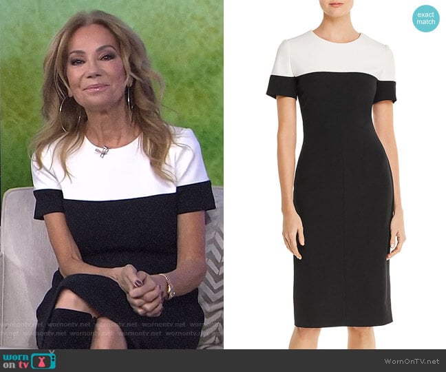 Color-Block Dress by Adrianna Papell worn by Kathie Lee Gifford on Today