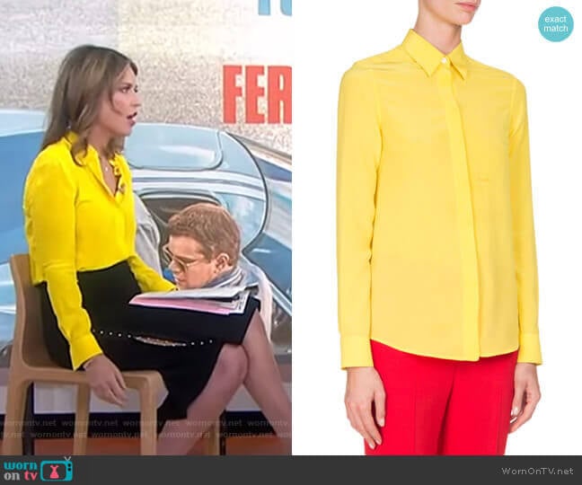 Crepe de Chine Blouse by Givenchy worn by Savannah Guthrie on Today