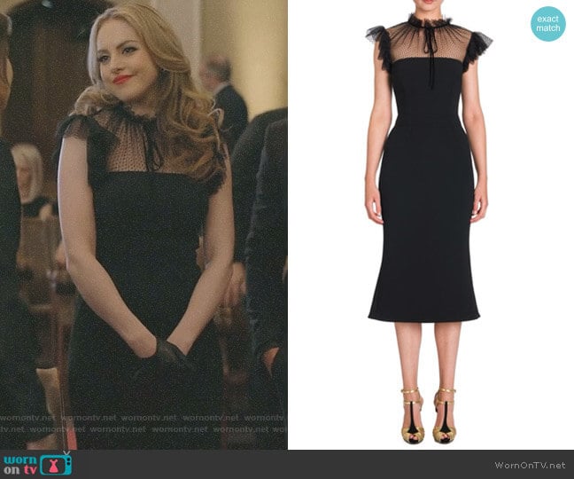 Tulle Accent Cady Dress by Dolce & Gabbana worn by Fallon Carrington (Elizabeth Gillies) on Dynasty