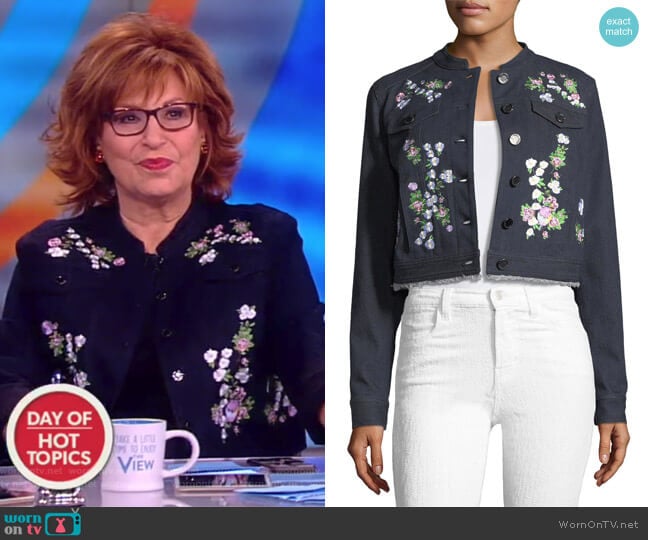 Meggy Embroidered Denim Jacket by Elie Tahari worn by Joy Behar on The View