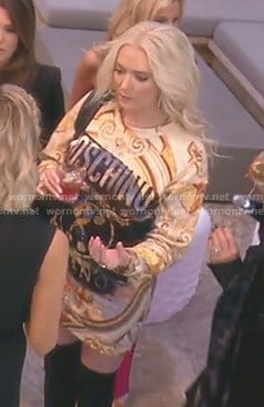 Erika's Moschino sweater dress on The Real Housewives of Beverly Hills