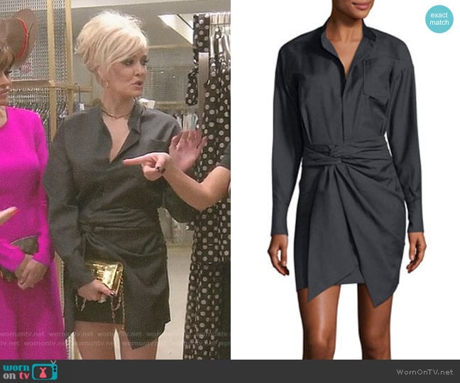 'Nolla' Wrap-Front Shirtdress by Isabel Marant Étoile worn by Erika Jayne on The Real Housewives of Beverly Hills