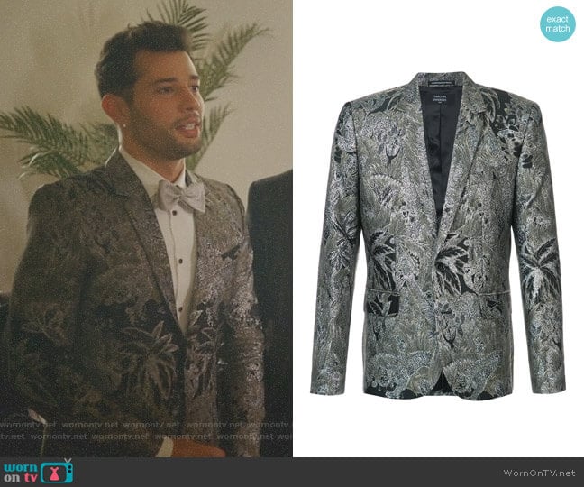 Jones Brocade Jacket by Garcons Infideles  worn by Sam Flores (Rafael de la Fuente) on Dynasty