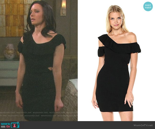 'Kenley' Ruffle Sweater Dress by Guess worn by Abigail Deveraux (Kate Mansi) on Days of our Lives