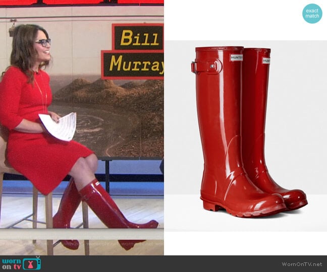 Original Tall Gloss Rain Boots by Hunter worn by Savannah Guthrie on Today