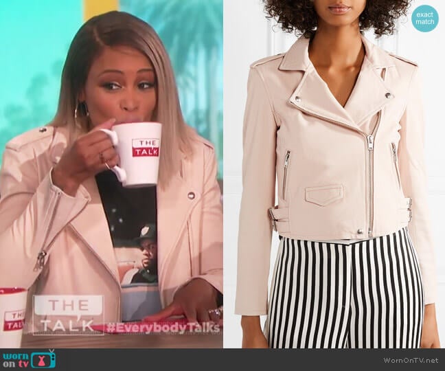 Ashville leather biker jacket by IRO worn by Eve on The Talk