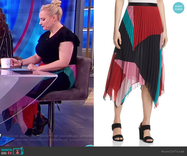 Dashiella Pleated Midi Skirt by Joie worn by Meghan McCain on The View