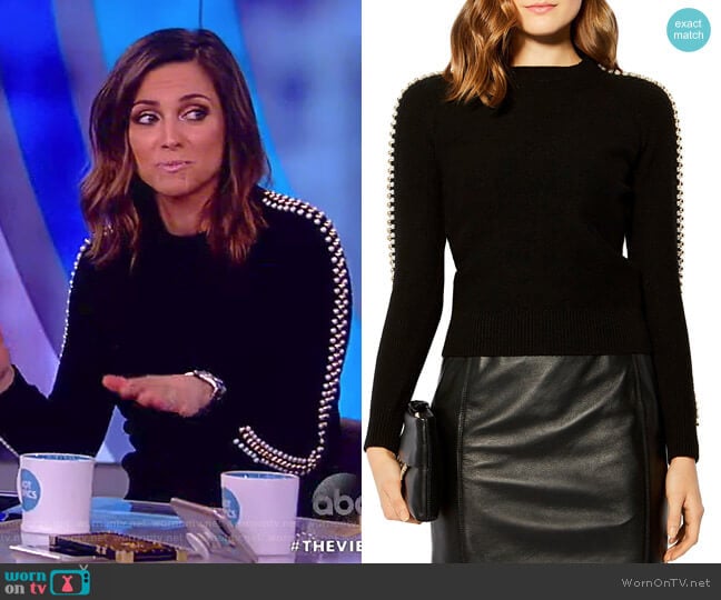 Embellished Sweater by Karen Millen worn by Paula Faris on The View