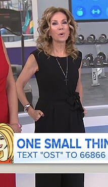 Kathie's black tie waist jumpsuit on Today