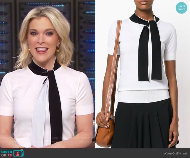 Contrast Bow Jumper by Lanvin worn by Megyn Kelly on Today