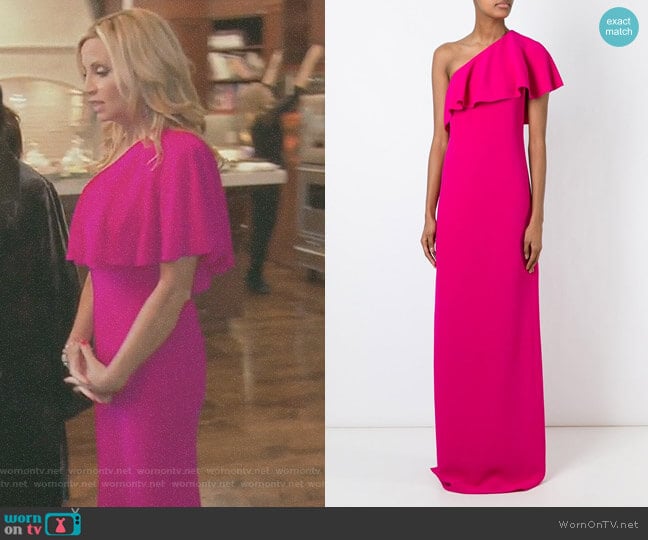 One Shoulder Dress by Lanvin worn by Camille Grammer on The Real Housewives of Beverly Hills