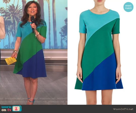 Swirl Wool A-Line Dress by Lisa Perry worn by Julie Chen on The Talk