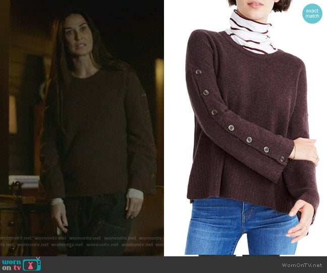 Button Sleeve Pullover Sweater by Madewell worn by Claudia Fletcher (Demi Moore) on Empire