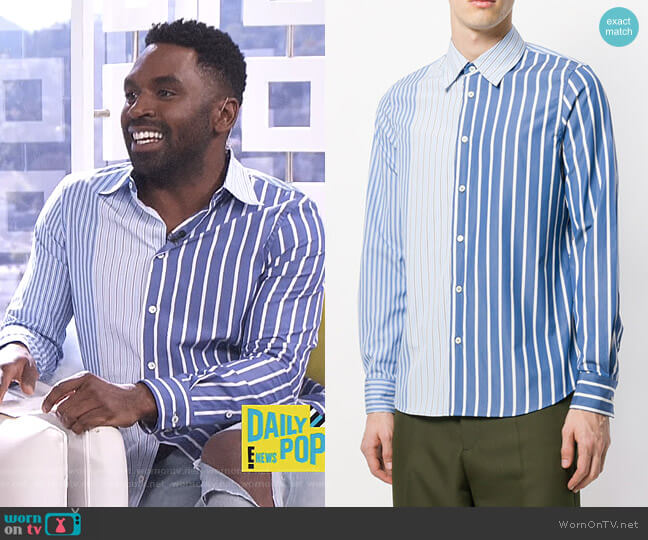 Striped Panel Shirt by Marni worn by Justin Sylvester  on E! News