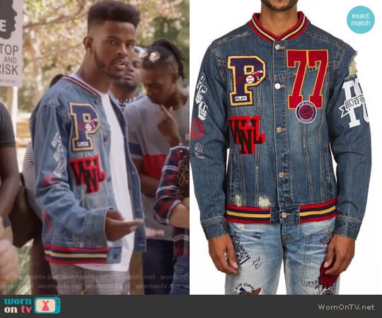 PCU Jean Jacket by Play Cloths worn by Aaron Jackson (Trevor Jackson) on Grown-ish