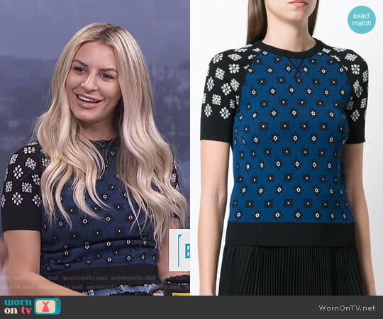 Short Sleeve Sweater by RED Valentino worn by Morgan Stewart on E! News