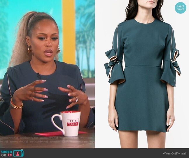 Harlin Bow Embellished Dress by Roksanda worn by Eve on The Talk