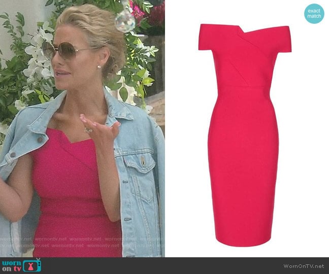 Belvedere Off-the-Shoulder Dress by Roland Mouret worn by Dorit Kemsley on The Real Housewives of Beverly Hills