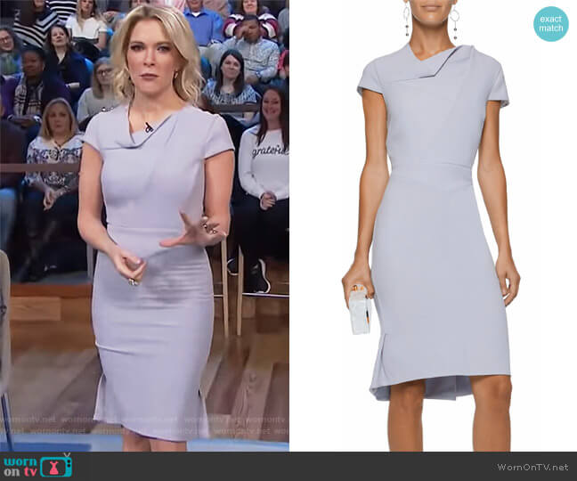 Pleated wool-crepe dress by Roland Mouret worn by Megyn Kelly on Today