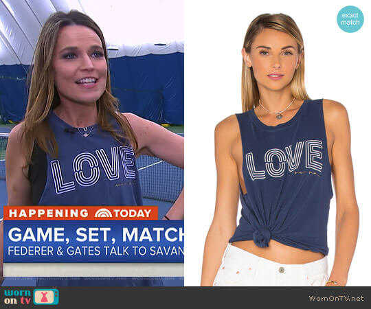 Neon Love Tank by Spiritual Gangster worn by Savannah Guthrie  on Today