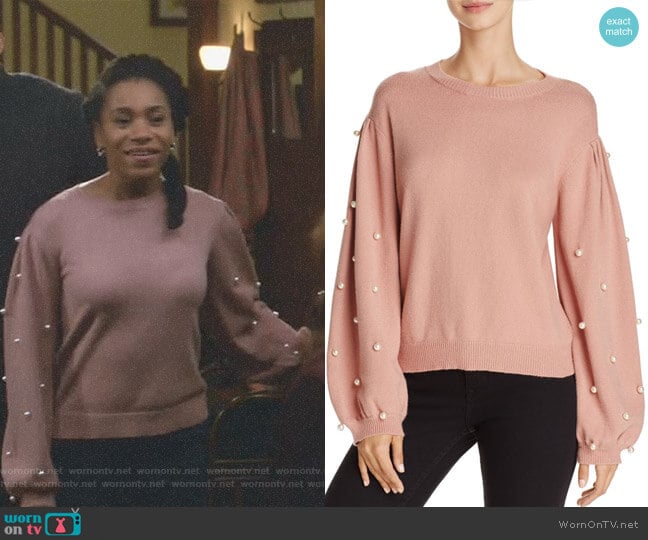 WornOnTV: Maggie’s pink sweater with pearls on Grey’s Anatomy | Kelly ...