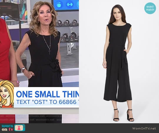 Pebble Crepe Jumpsuit by Tahari ASL worn by Kathie Lee Gifford on Today