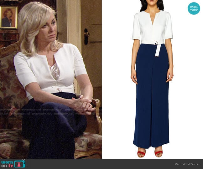 Ted Baker Aleeix Jumpsuit worn by Ashley Abbott (Eileen Davidson) on The Young and the Restless