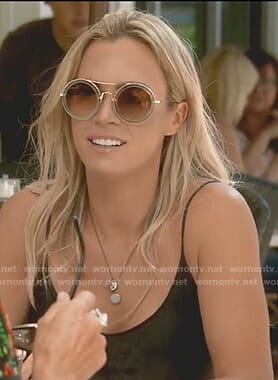 Teddi's gold round sunglasses on The Real Housewives of Beverly Hills