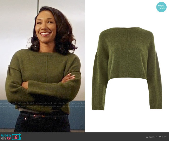 Topshop Ribbed Cropped Jumper worn by Iris West (Candice Patton) on The Flash