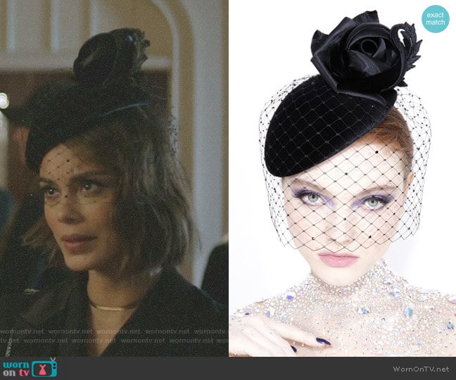 Velvet Beret OC364 by Philip Treacy London worn by Cristal Flores (Nathalie Kelley) on Dynasty