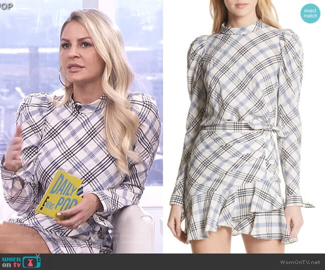 Isabel Top and Kaia Skirt by Veronica Beard worn by Morgan Stewart on E! News