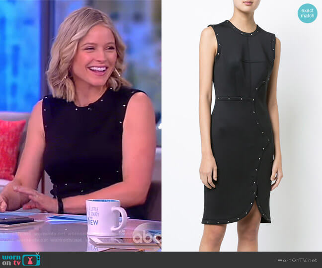 Studded Fitted Dress by Yigal Azrouel worn by Sara Haines on The View