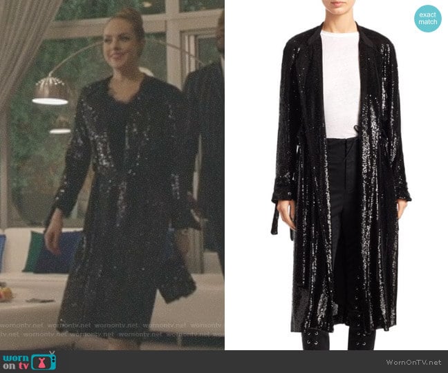 'Holloway' Sequin Jacket by ALC worn by Fallon Carrington (Elizabeth Gillies) on Dynasty