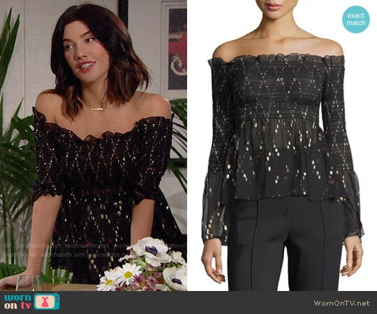 ALC Agra Top worn by Steffy Forrester (Jacqueline MacInnes Wood) on The Bold and the Beautiful