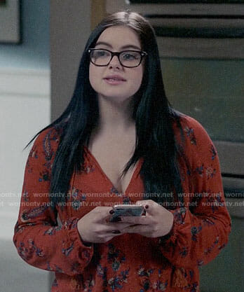 Alex’s orange floral top on Modern Family