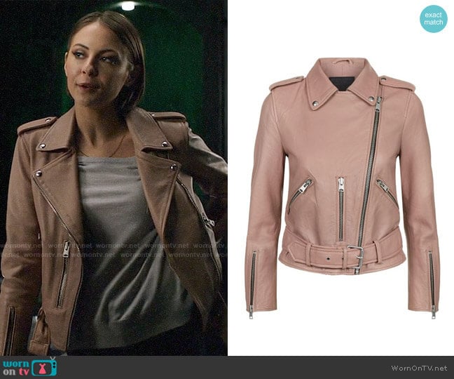 All Saints Balfern Jacket worn by Thea Queen (Willa Holland) on Arrow