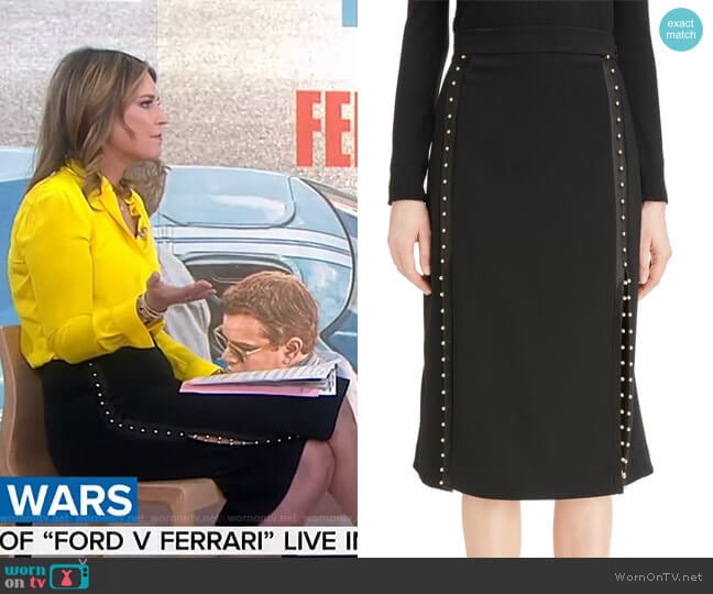 'Welkes' Grommet Detail Skirt by Altuzarra worn by Savannah Guthrie on Today