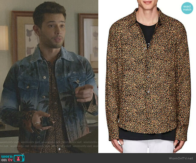 Givenchy 4G Monogram Denim Jacket worn by Sam Jones (Rafael de la