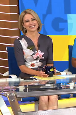 Amy’s grey floral dress on Good Morning America