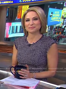 Amy’s grey tweed dress on Good Morning America