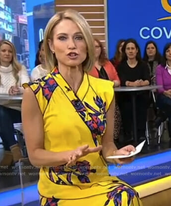 Amy’s yellow floral maxi dress on Good Morning America