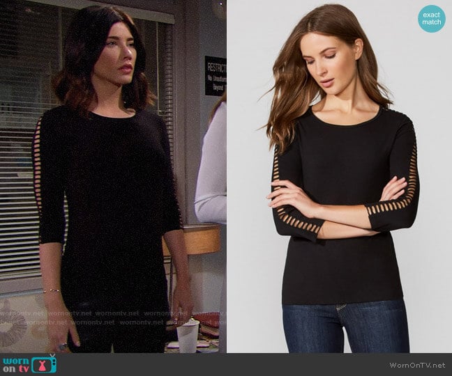 Bailey 44 Joan Top worn by Steffy Forrester (Jacqueline MacInnes Wood) on The Bold and the Beautiful