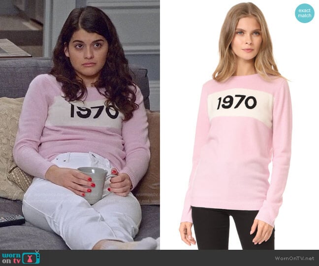 Bella Freud Cashmere 1970 Sweater worn by Sabrina Pemberton (Sofia Black D'Elia) on The Mick