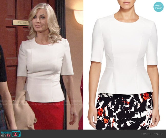 BOSS Ipila Top worn by Ashley Abbott (Eileen Davidson) on The Young and the Restless