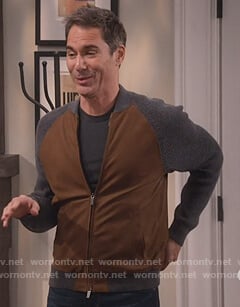 Will’s two tone jacket on Will and Grace