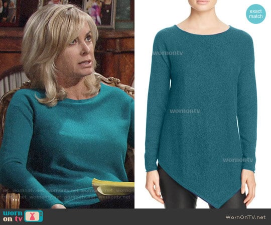 WornOnTV: Ashley’s teal green asymmetric hem sweater on The Young and ...