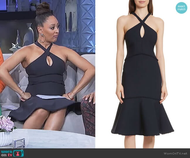 WornOnTV: Tamera’s navy halter neck dress on The Real | Tamera Mowry ...